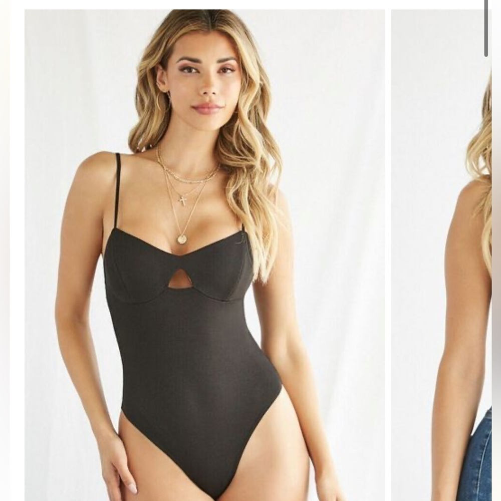 Forever 21 Ribbed Cutout Bodysuit